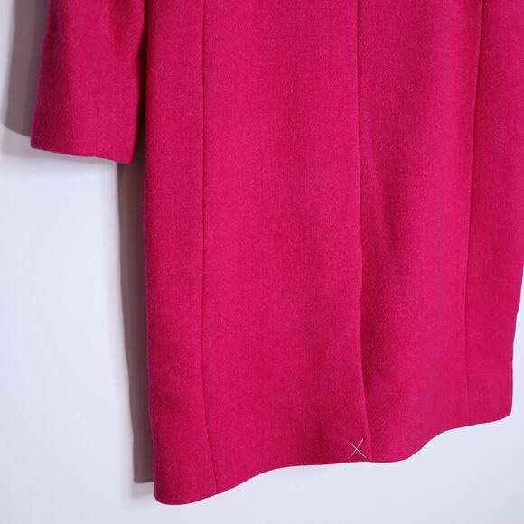 J. CREW NWT Warwick Italian Wool Blend Stadium Cloth Topcoat Pink Women's 00 - Picture 6 of 10